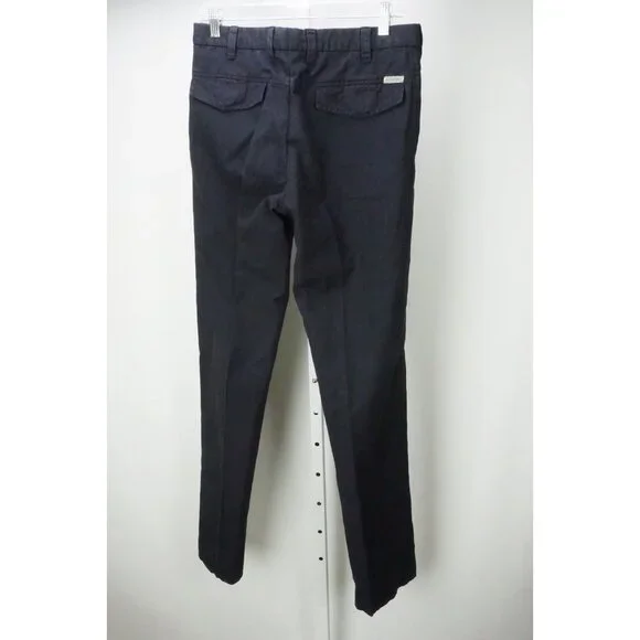 Burberry Slim Fit Linen Cotton Blue Mens Pants Trousers Sz 48 EU NEW